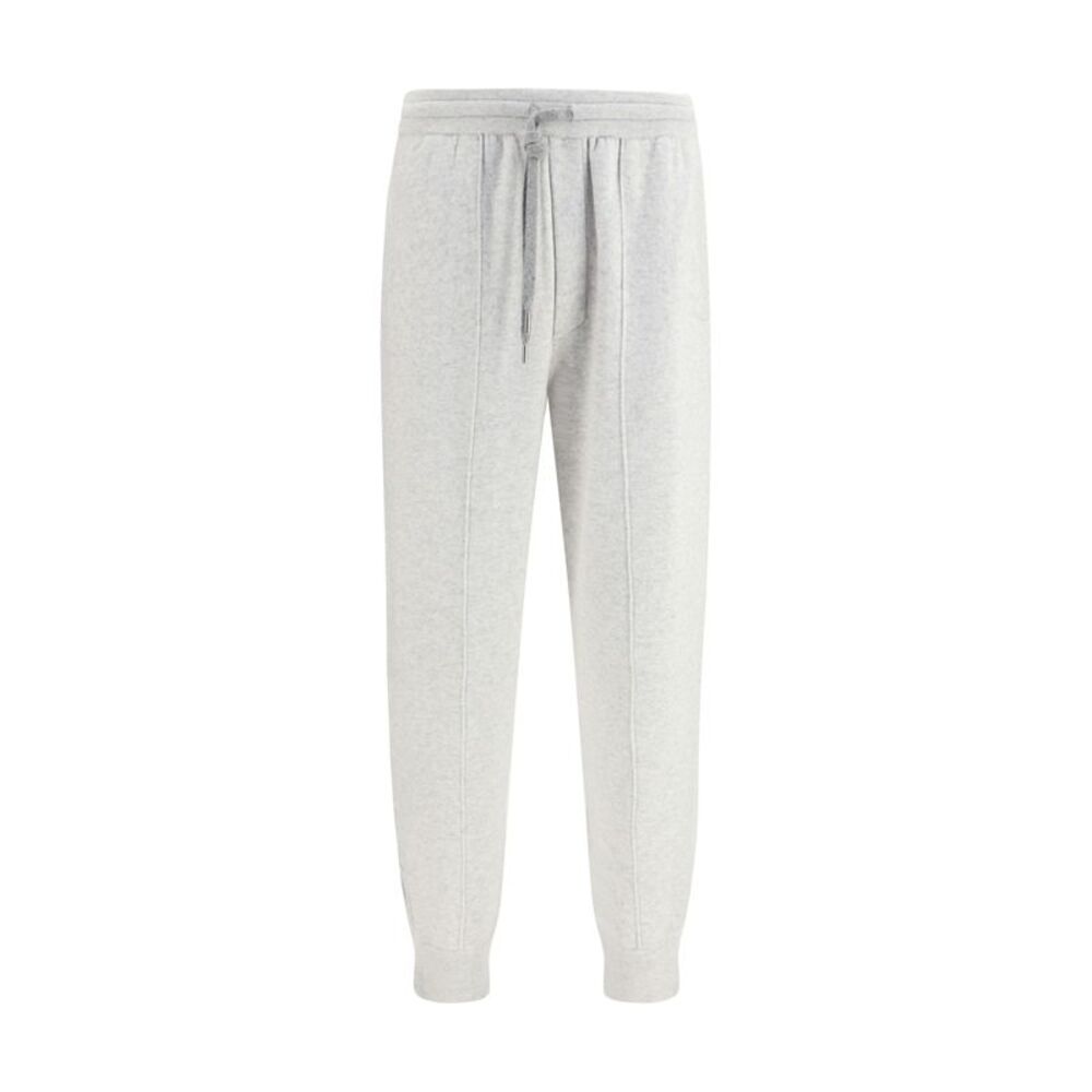 Brunello Cucinelli Men Double-Knit Cashmere Pants With Crête And Zips At The Hem